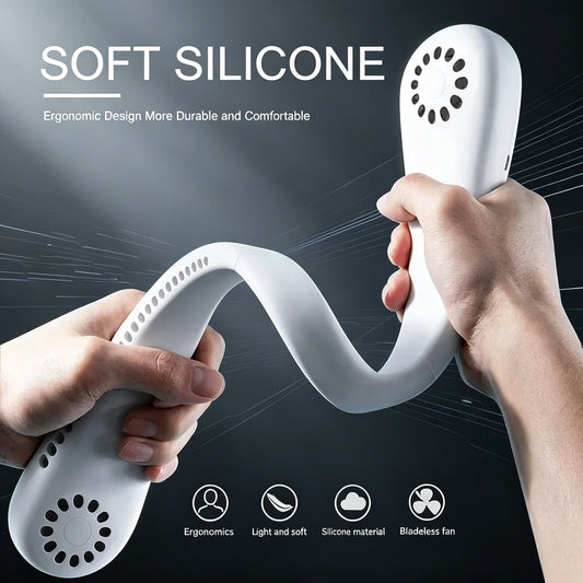 AirLoop Neck Fan — Bladeless, Rechargeable, 20H Battery