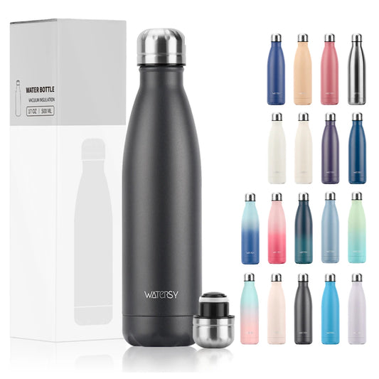 Insulated Stainless Steel Water Bottle — 500ml, 24H Cold